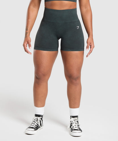 Women's Gymshark Gains Seamless Washed Shorts Black