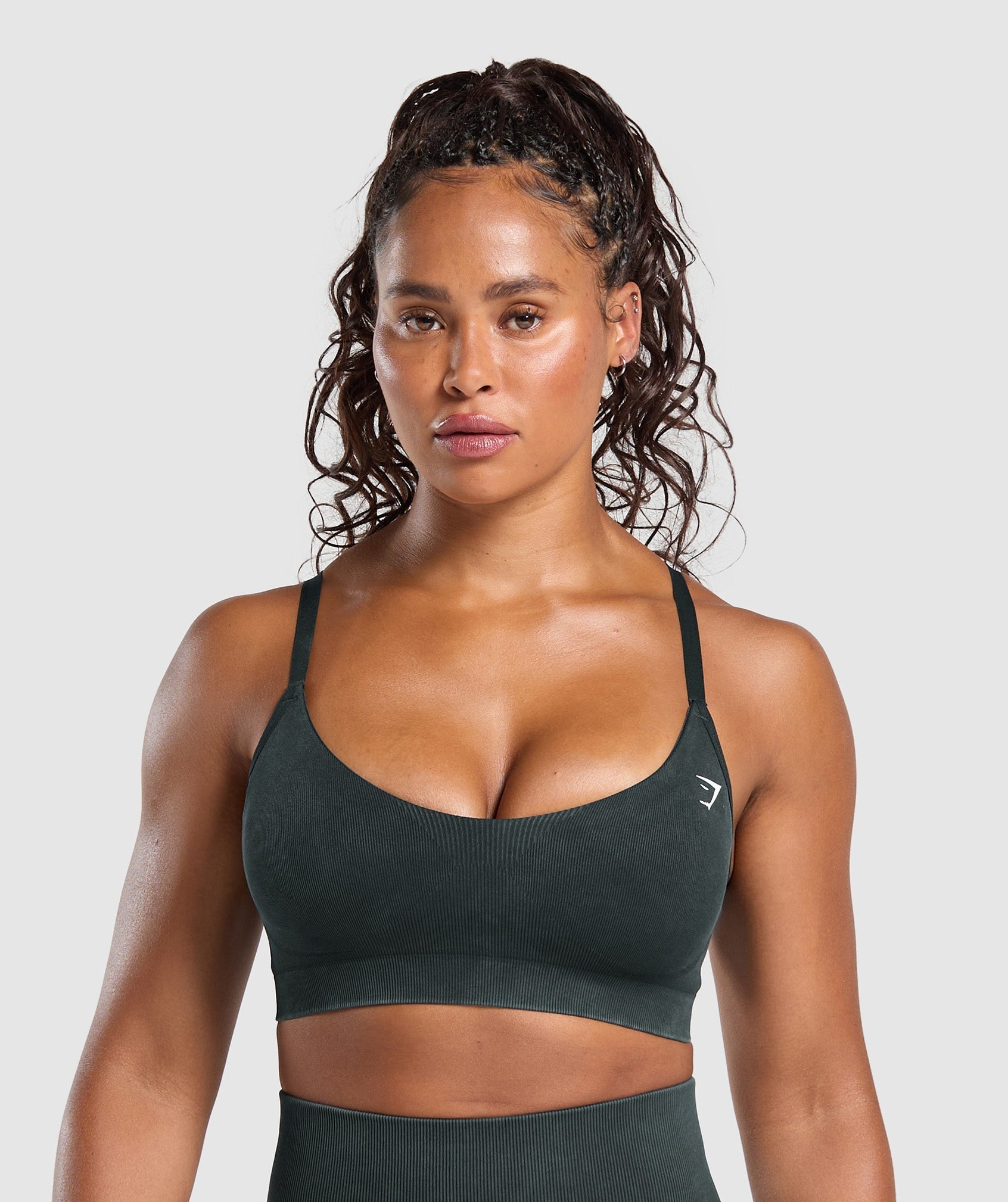 Women's Gymshark Gains Seamless Washed Sports Bra Black