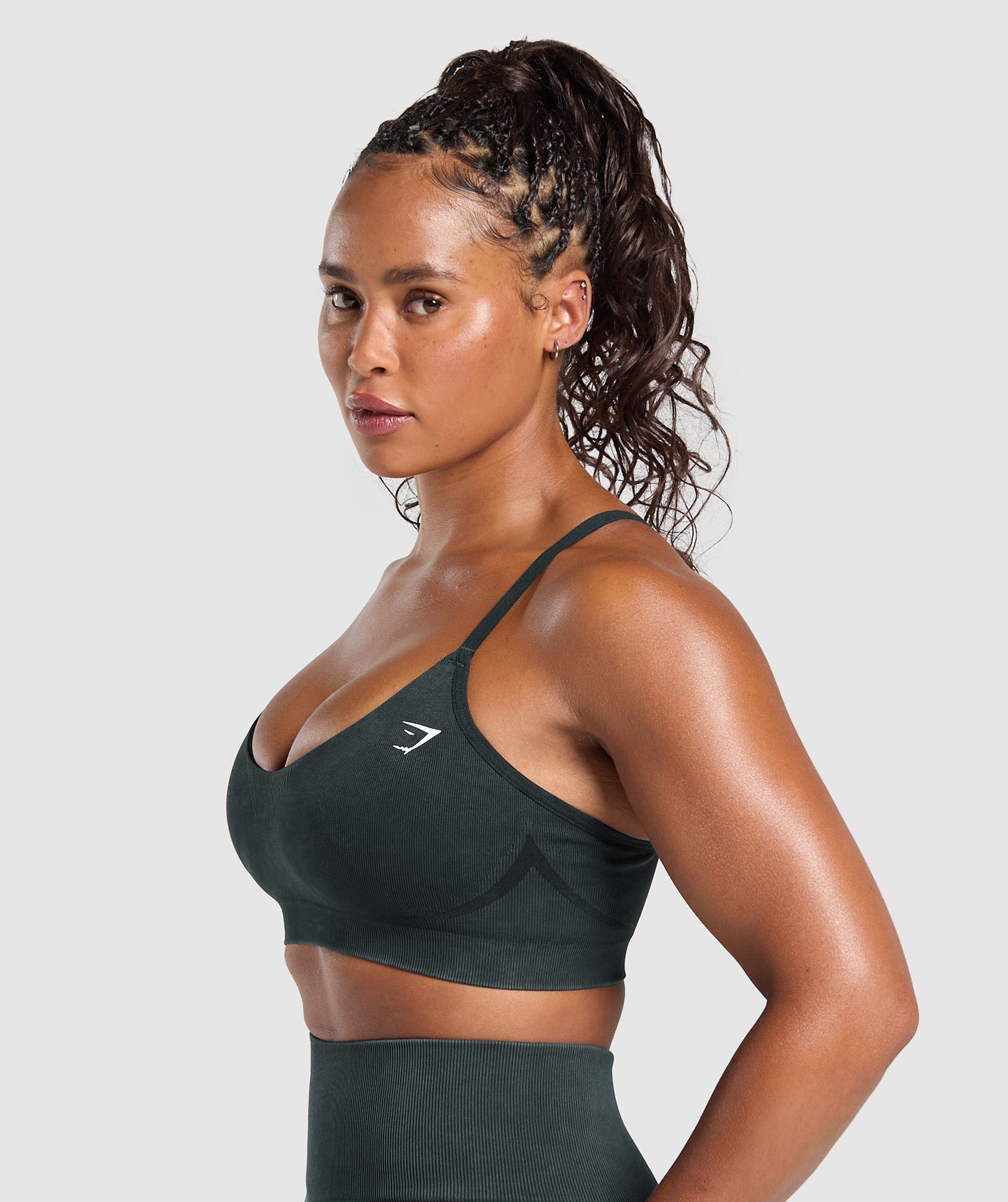 Women's Gymshark Gains Seamless Washed Sports Bra Black