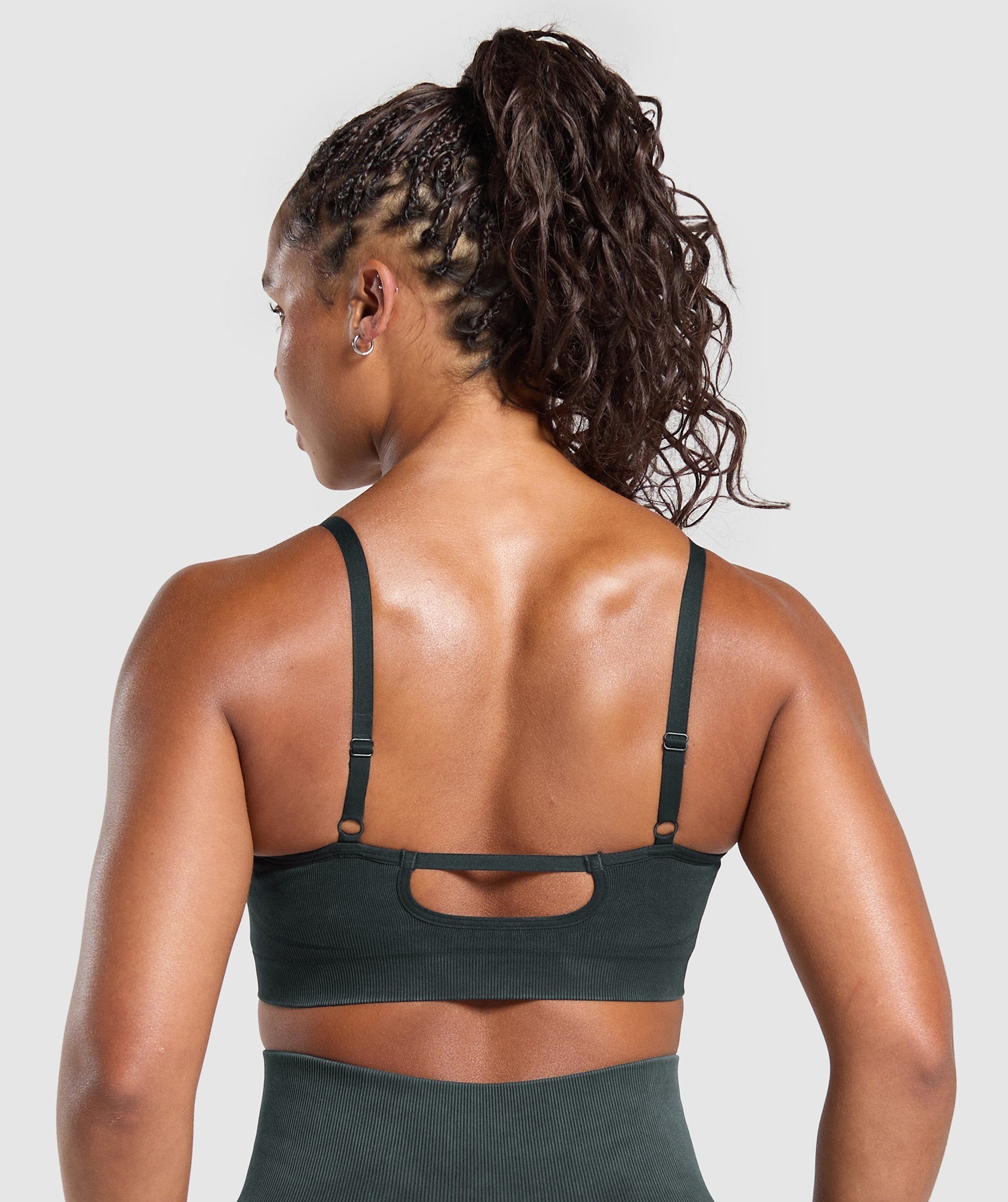 Women's Gymshark Gains Seamless Washed Sports Bra Black