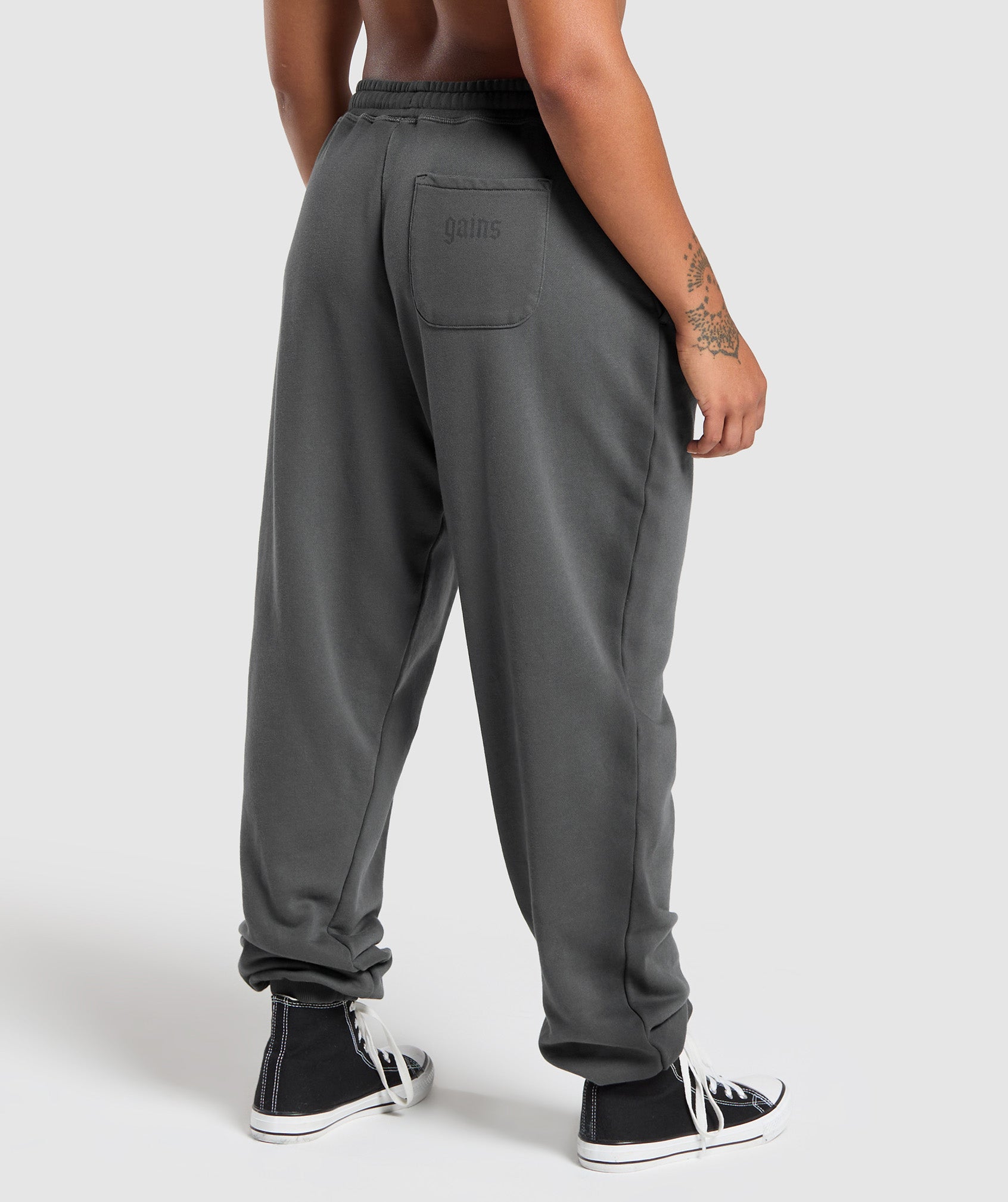 Women's Gymshark Gains Washed Loopback Joggers Grey