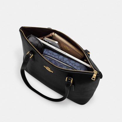 Coach Gallery Tote Bag In Signature Canvas Gold Sand Chalk