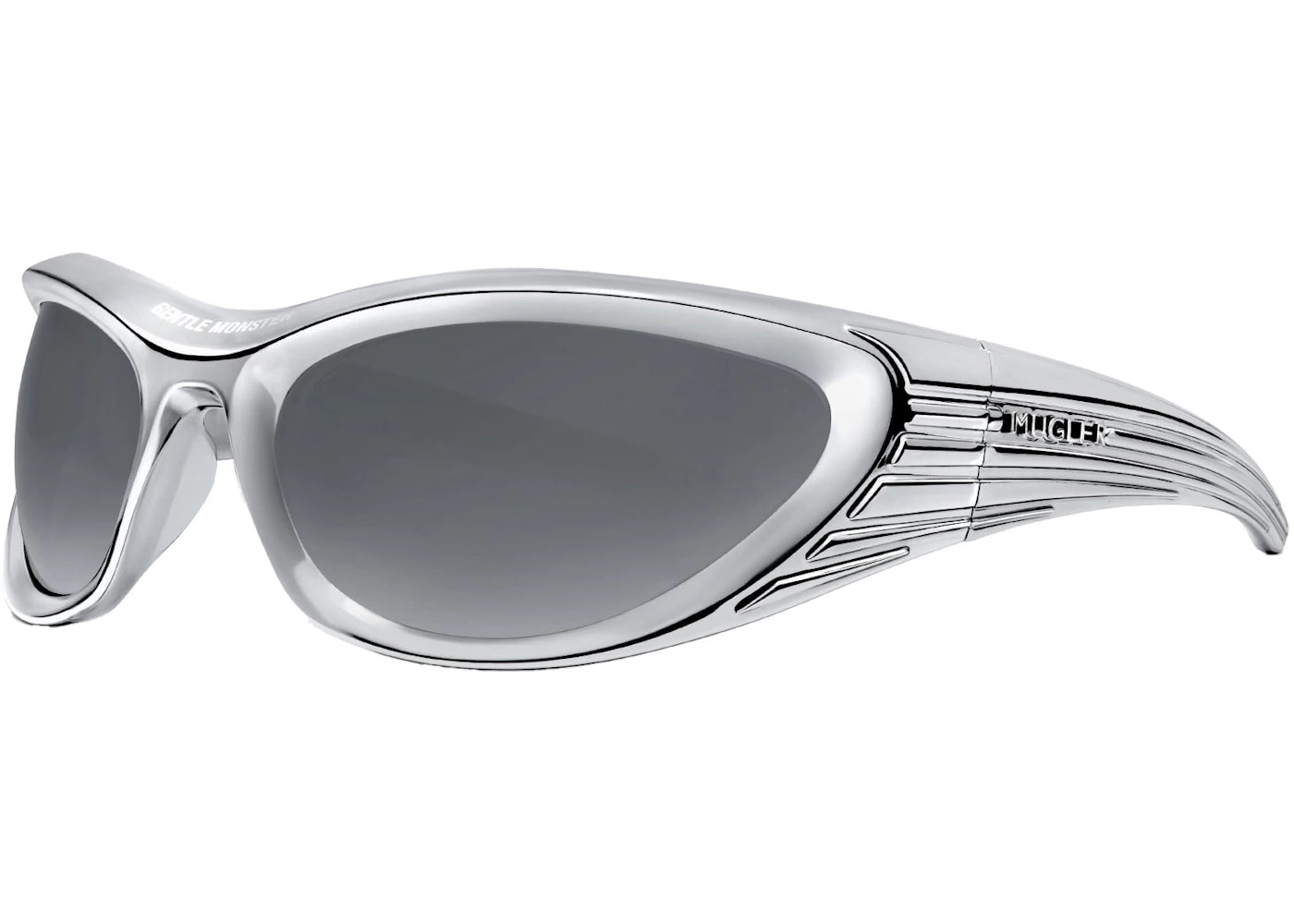 Gentle Monster X Mugler Spiral Sunglasses Chrome Silver/Gray (02 Cs1)