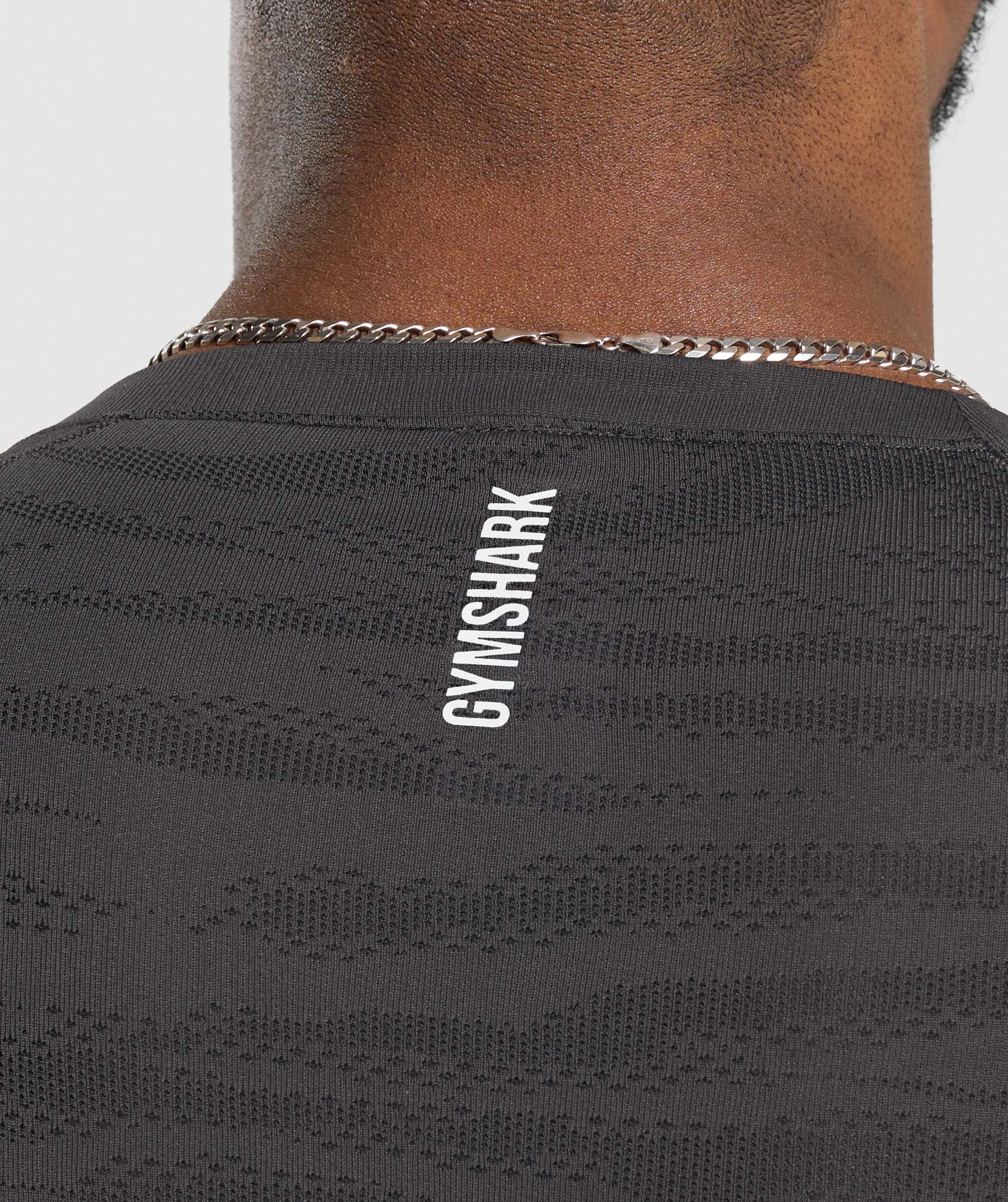 Gymshark Geo Animal Seamless Long Sleeve T-Shirt Onyx Grey