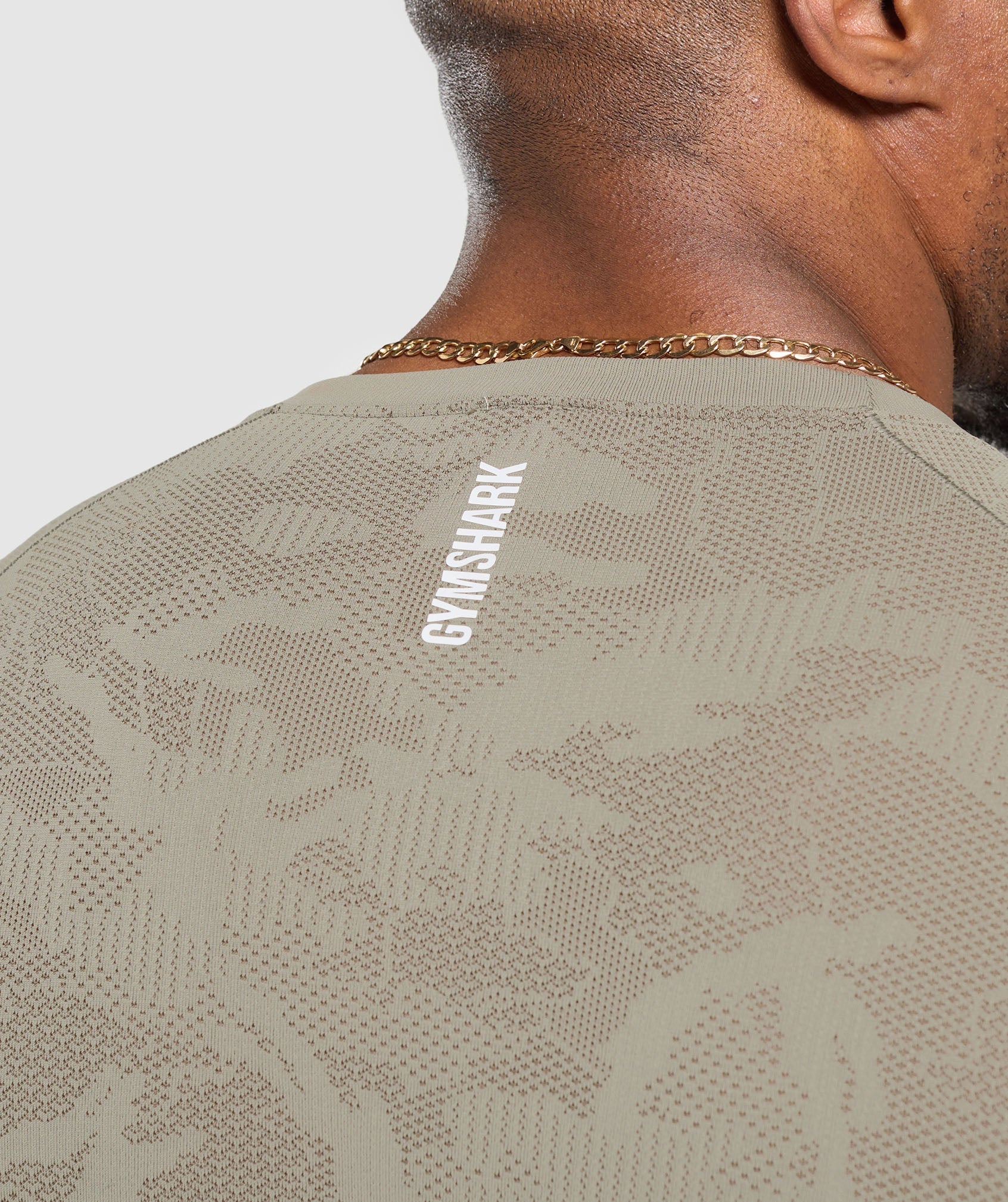 Gymshark Geo Seamless T-Shirt Linen Brown