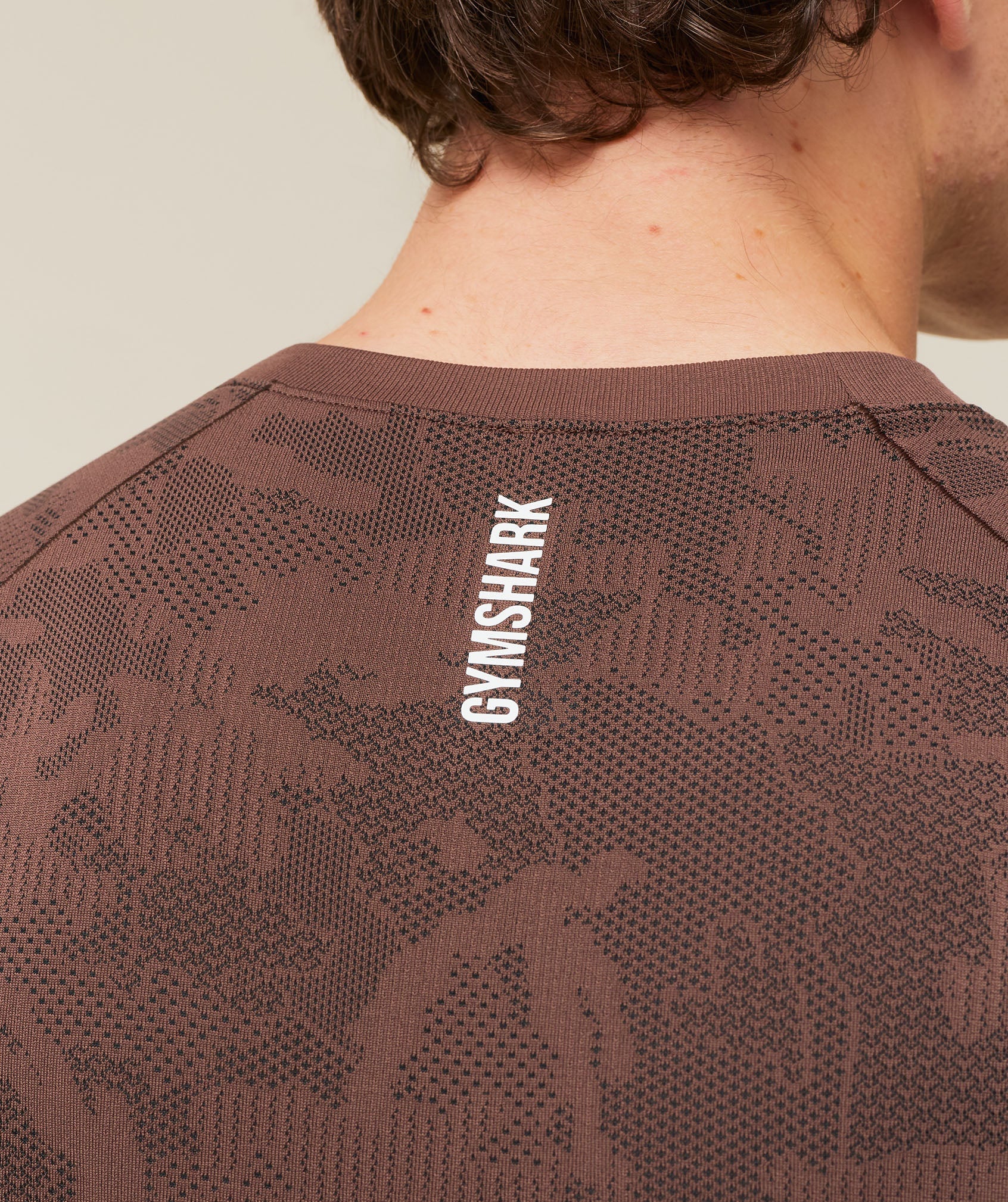 Gymshark Geo Seamless T-Shirt Espresso Brown