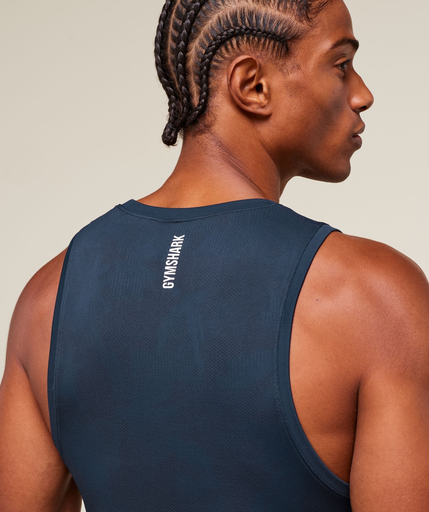 Gymshark Geo Seamless Tank Navy