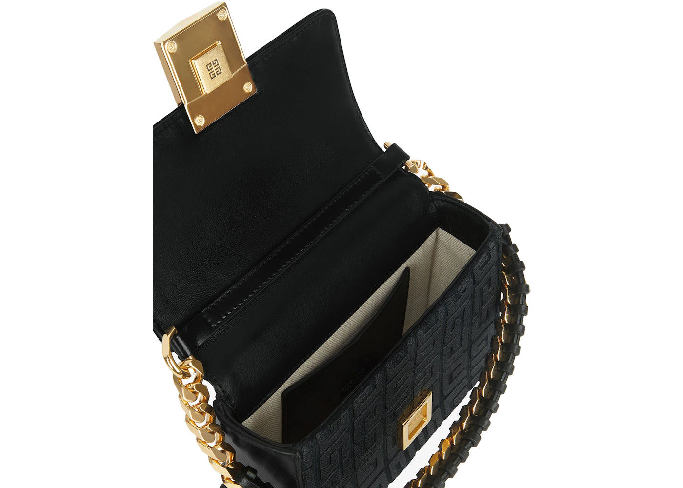 Givenchy Embroidered Canvas Bag Small 4G Black