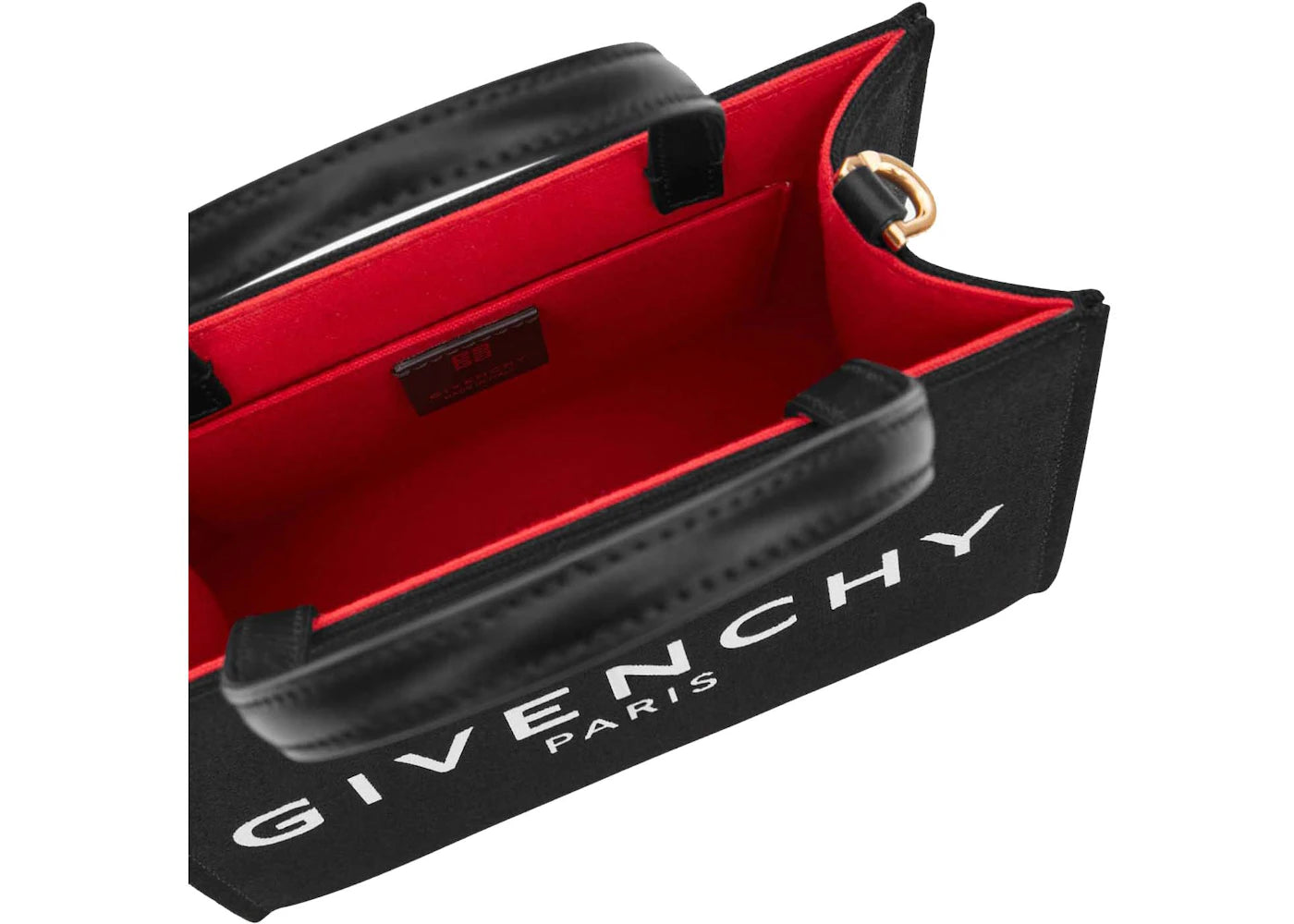 Givenchy Mini G-Tote Shopping Bag In Canvas Black