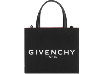 Givenchy Mini G-Tote Shopping Bag In Canvas Black