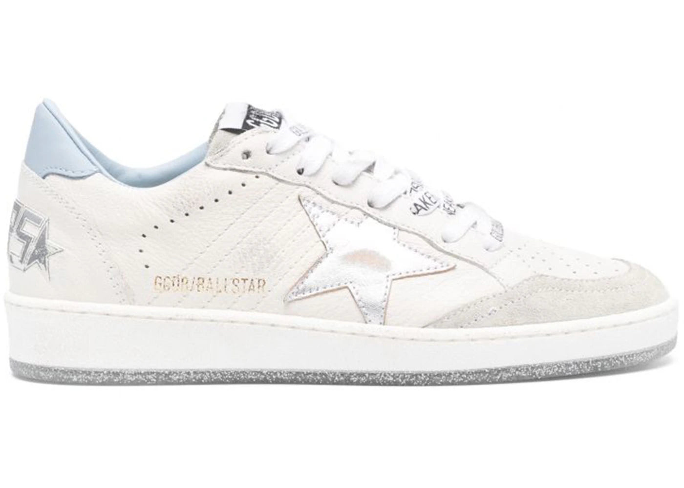 Golden Goose Ball Star White Blue Fog Silver (Women'S)