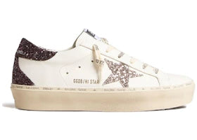 Golden Goose Hi-Star White Silver Grey Glitter (Women'S)