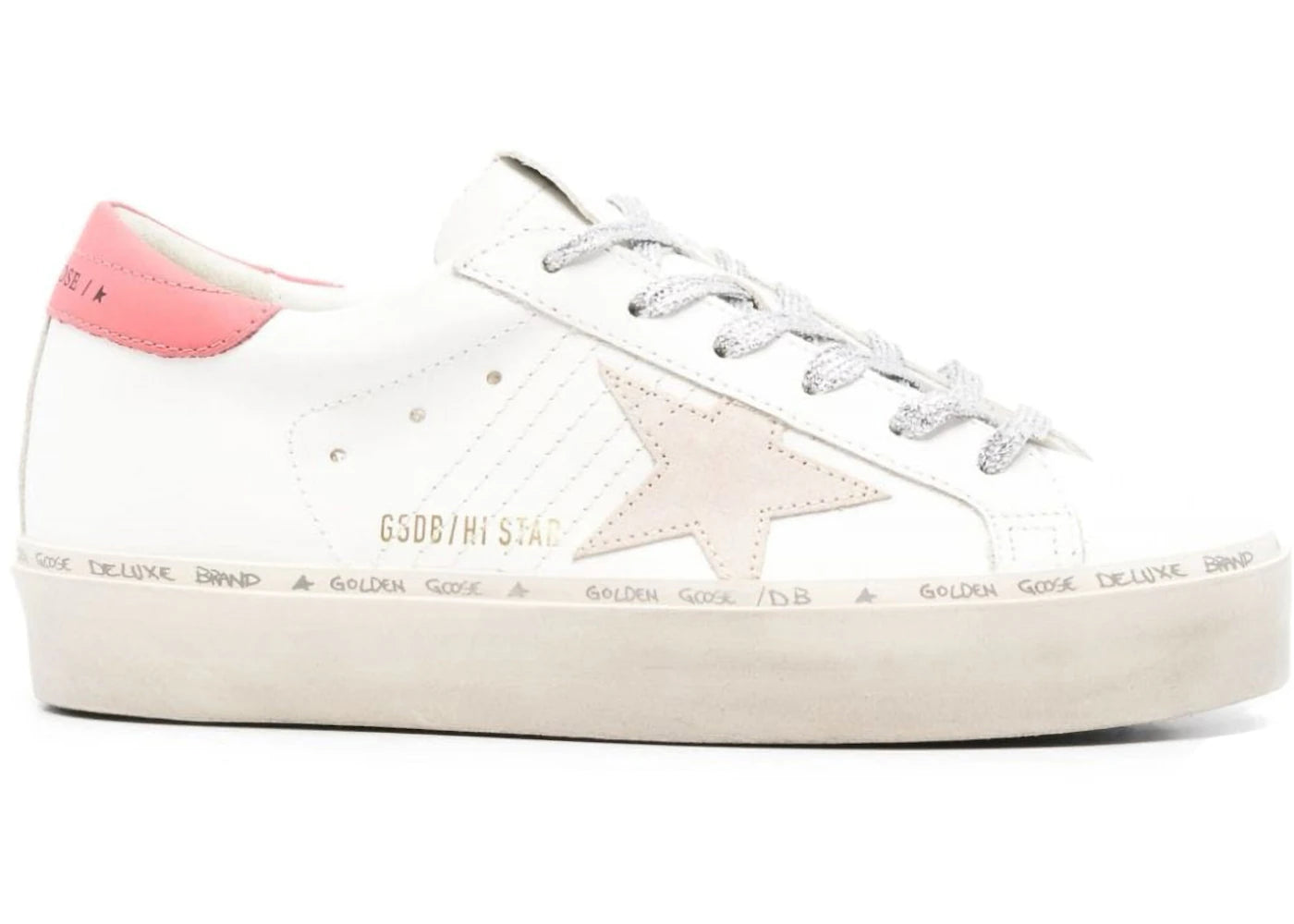 Golden Goose Hi Star White Taupe (Women'S)