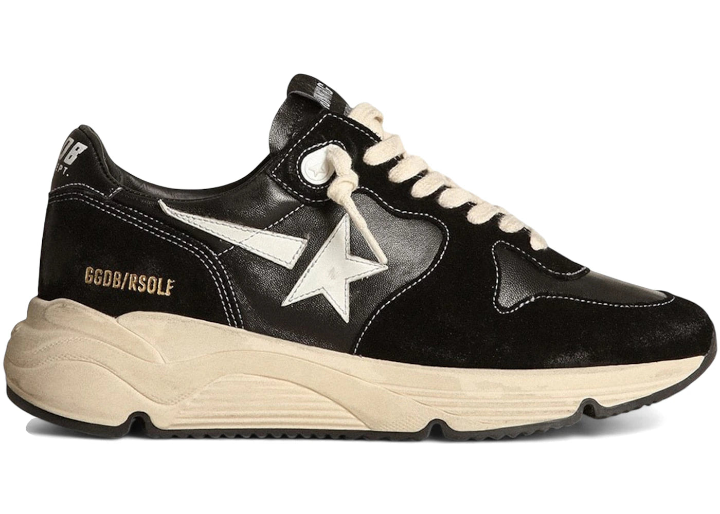 Golden Goose Running Sole Black White