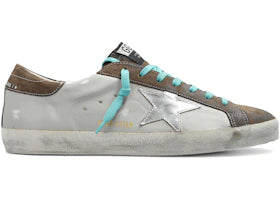 Golden Goose Super-Star Grey Brown Turquoise