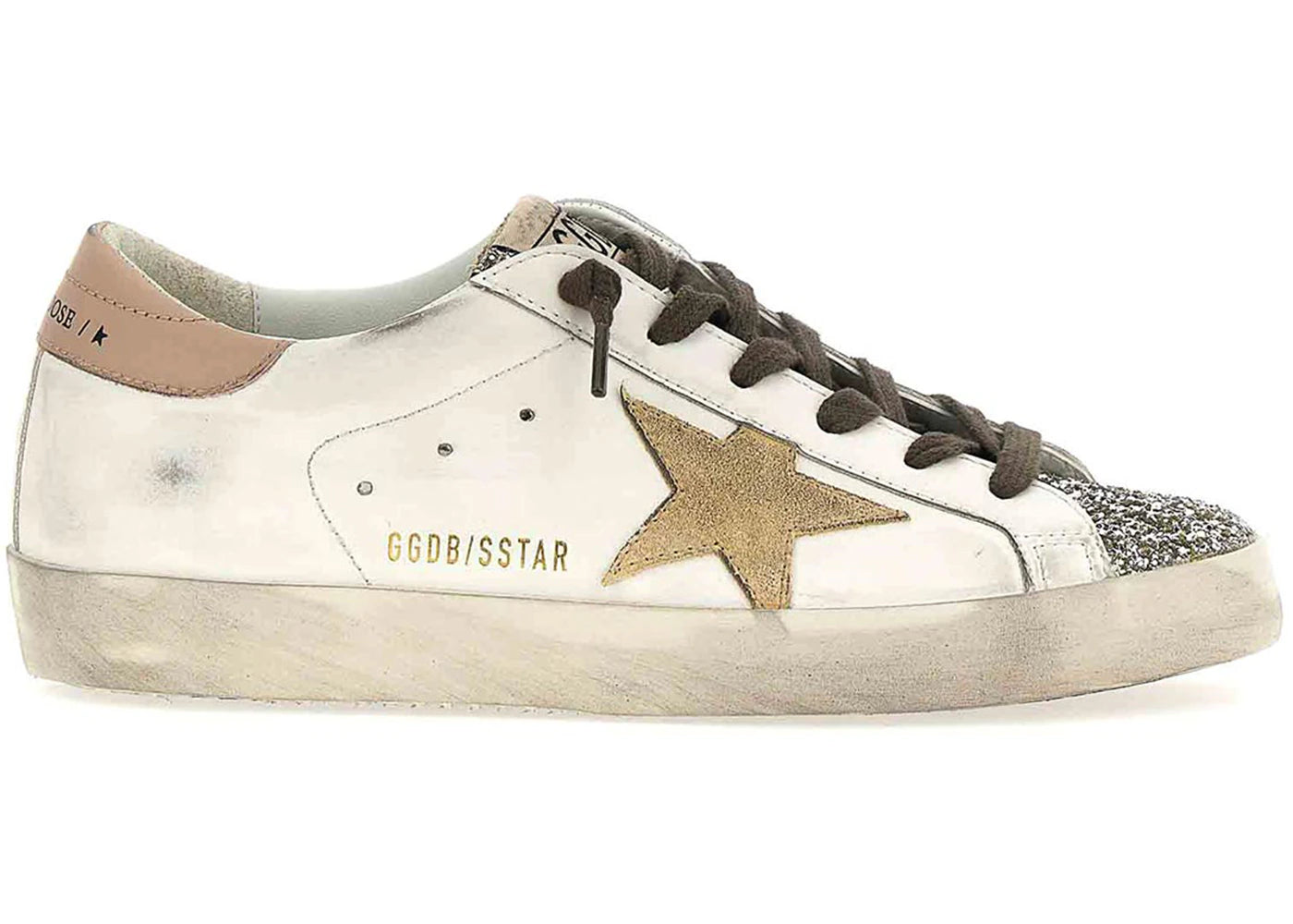 Golden Goose Super-Star Platinum Glitter Toe (Women'S)