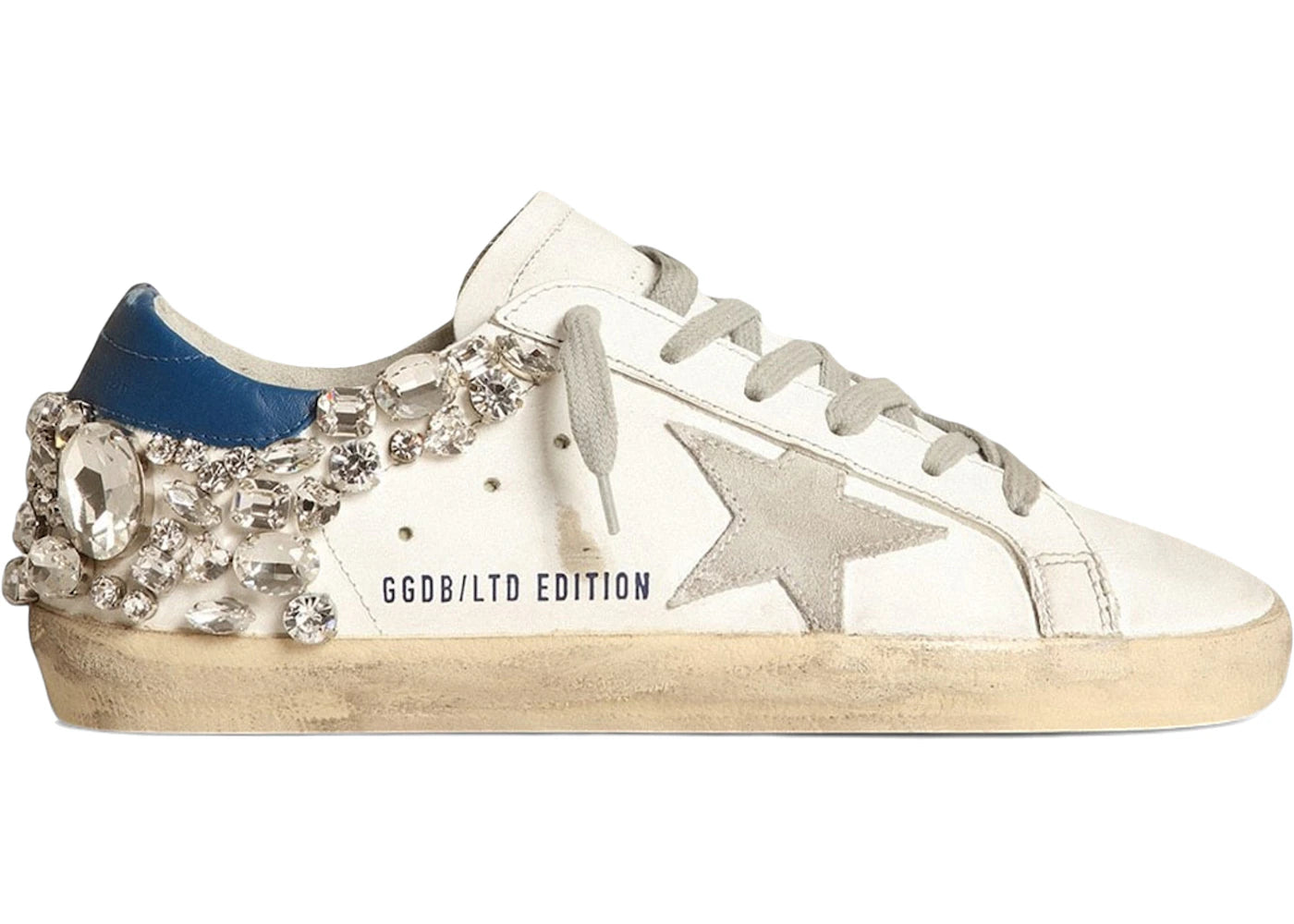Golden Goose Super-Star Swarovski White Blue Crystal (Women'S)