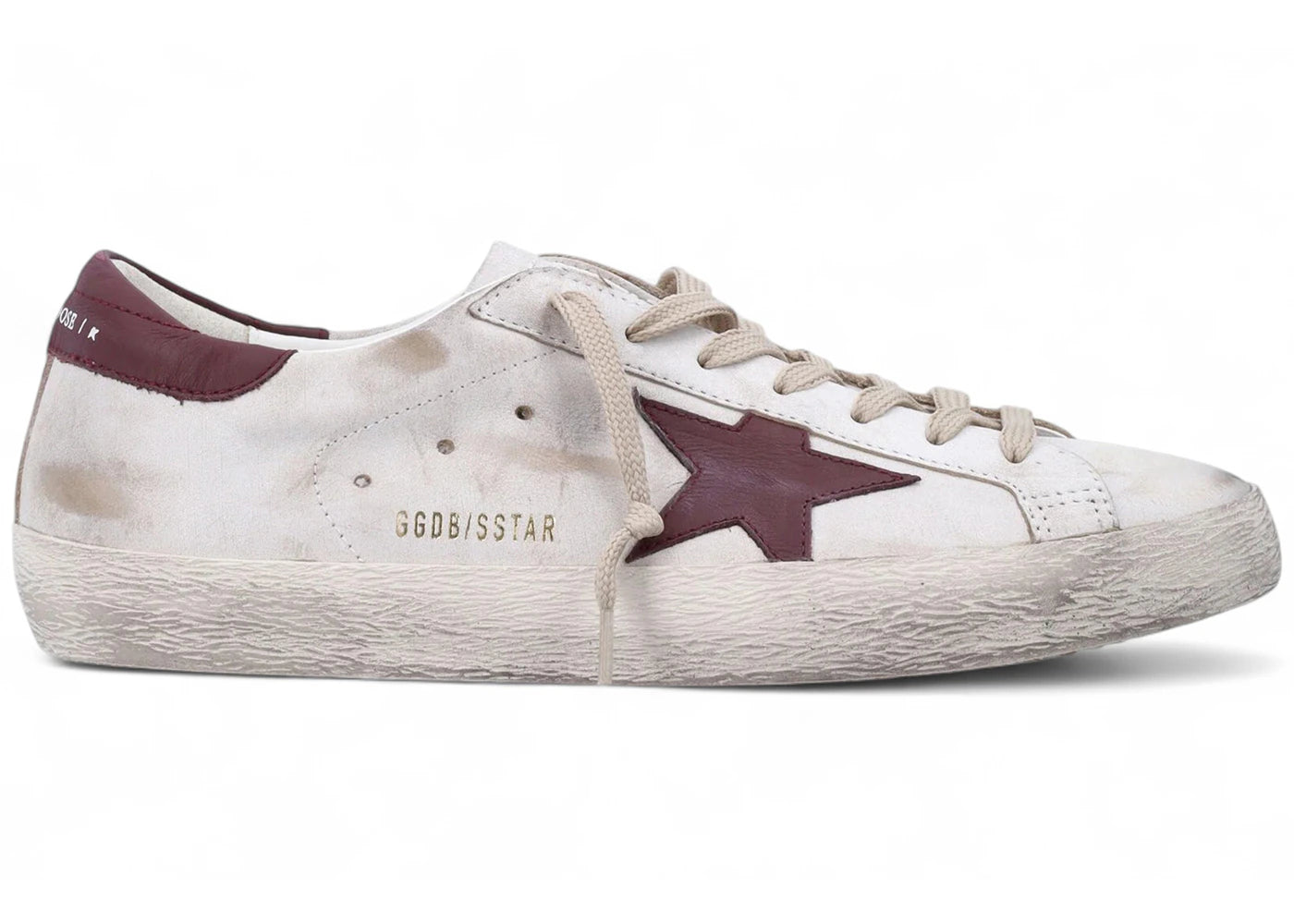 Golden Goose Super-Star White Burgundy