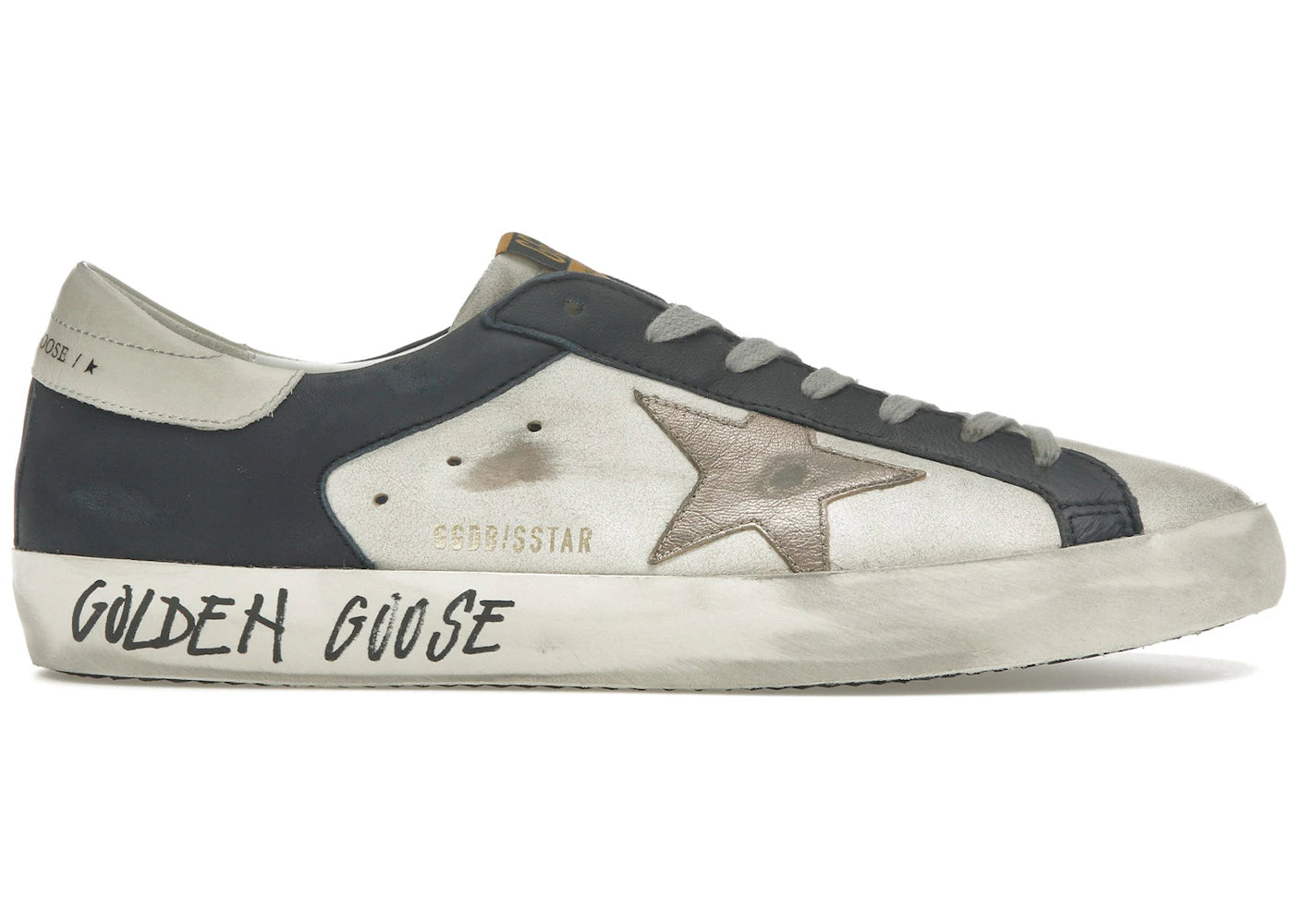 Golden Goose Super Star White Dark Blue Gun Metal