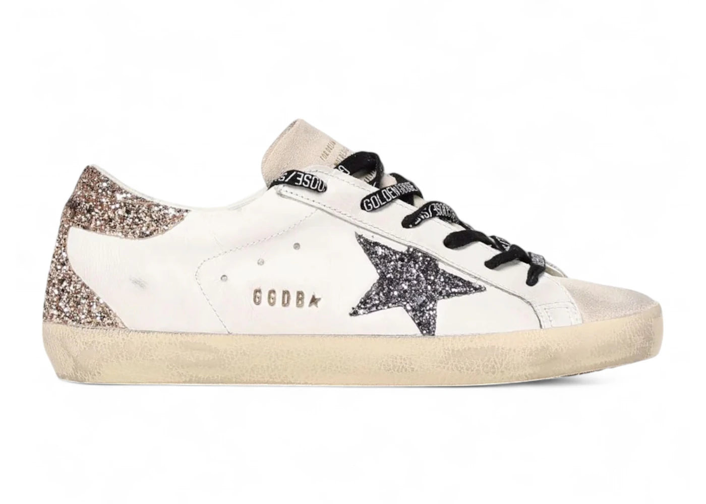 Golden Goose Super-Star White Glitter Ss25 (Women'S)