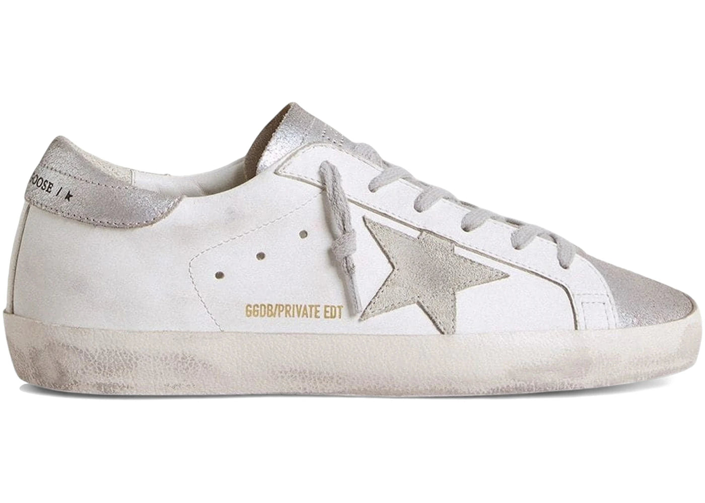 Golden Goose Super-Star White Gray Silver Glitter (Women'S)