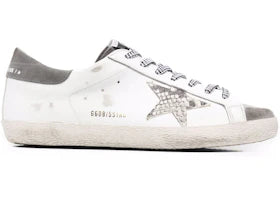 Golden Goose Super-Star White Grey Snakeskin