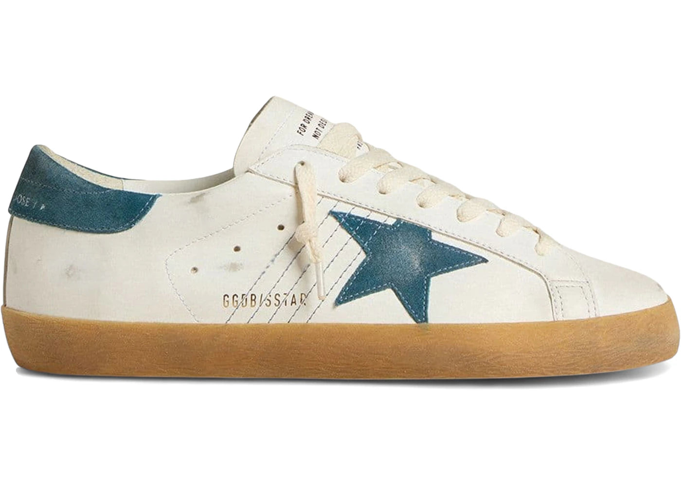 Golden Goose Super-Star White Petrol Blue