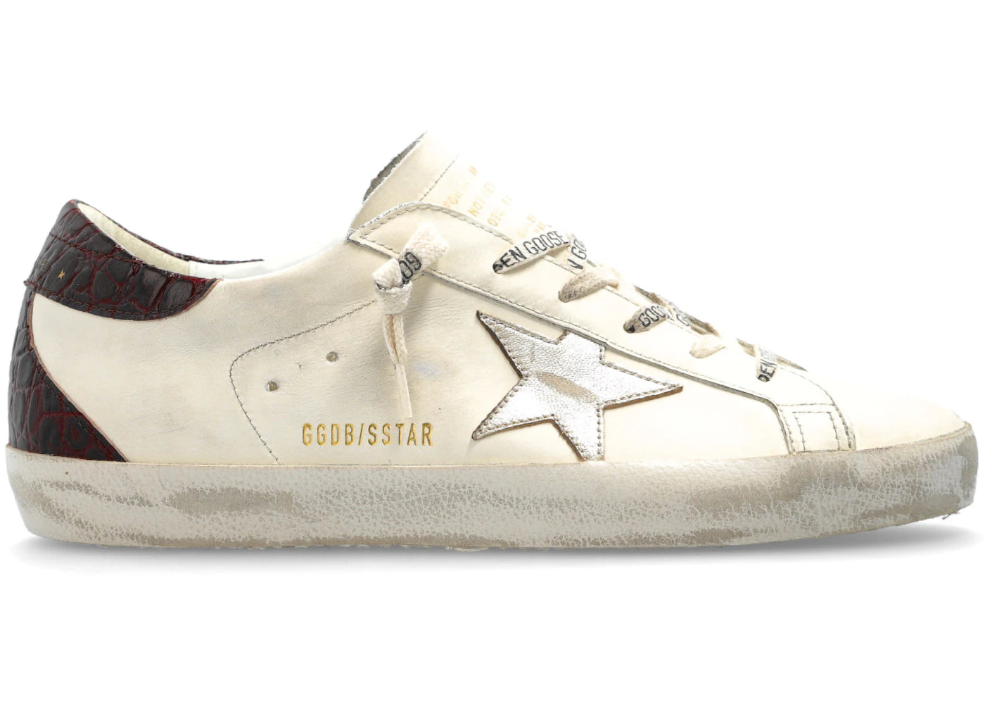 Golden Goose Super-Star White Platinum Burgundy (Women'S)