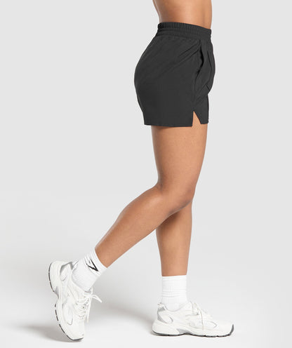 Women's Gymshark Pintuck Shorts Black