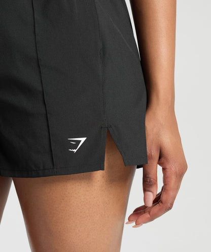 Women's Gymshark Pintuck Shorts Black