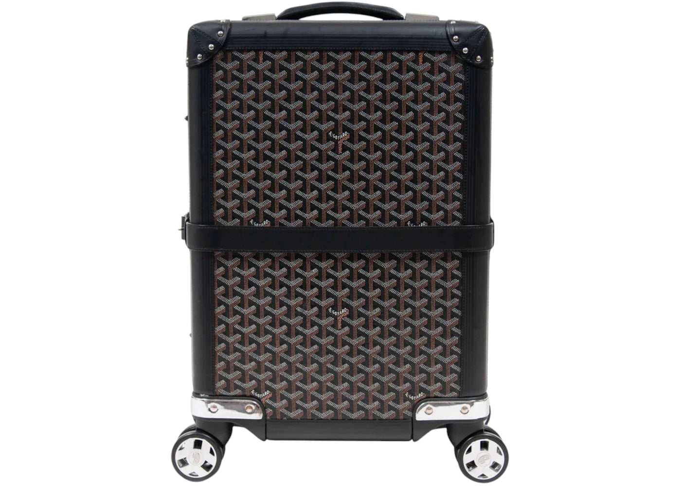 Goyard Aba Bourget Suitcase Goyardine Black