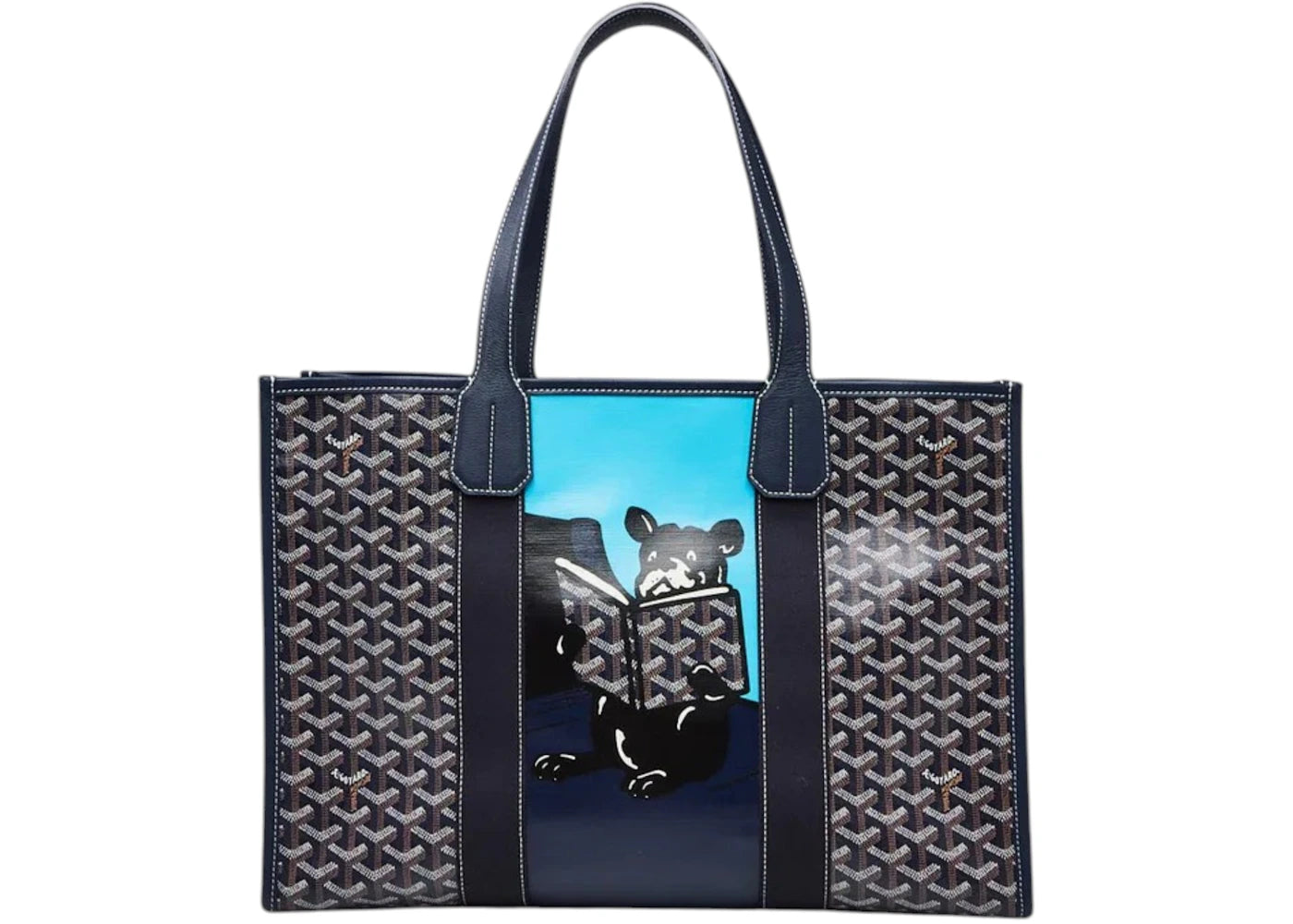 Goyard Villette Tote Bag Mm Navy Blue
