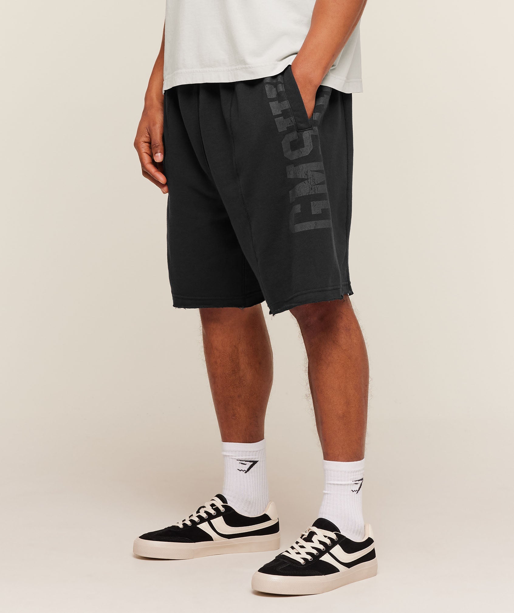 Gymshark Accent Graphic Sweat Shorts Black