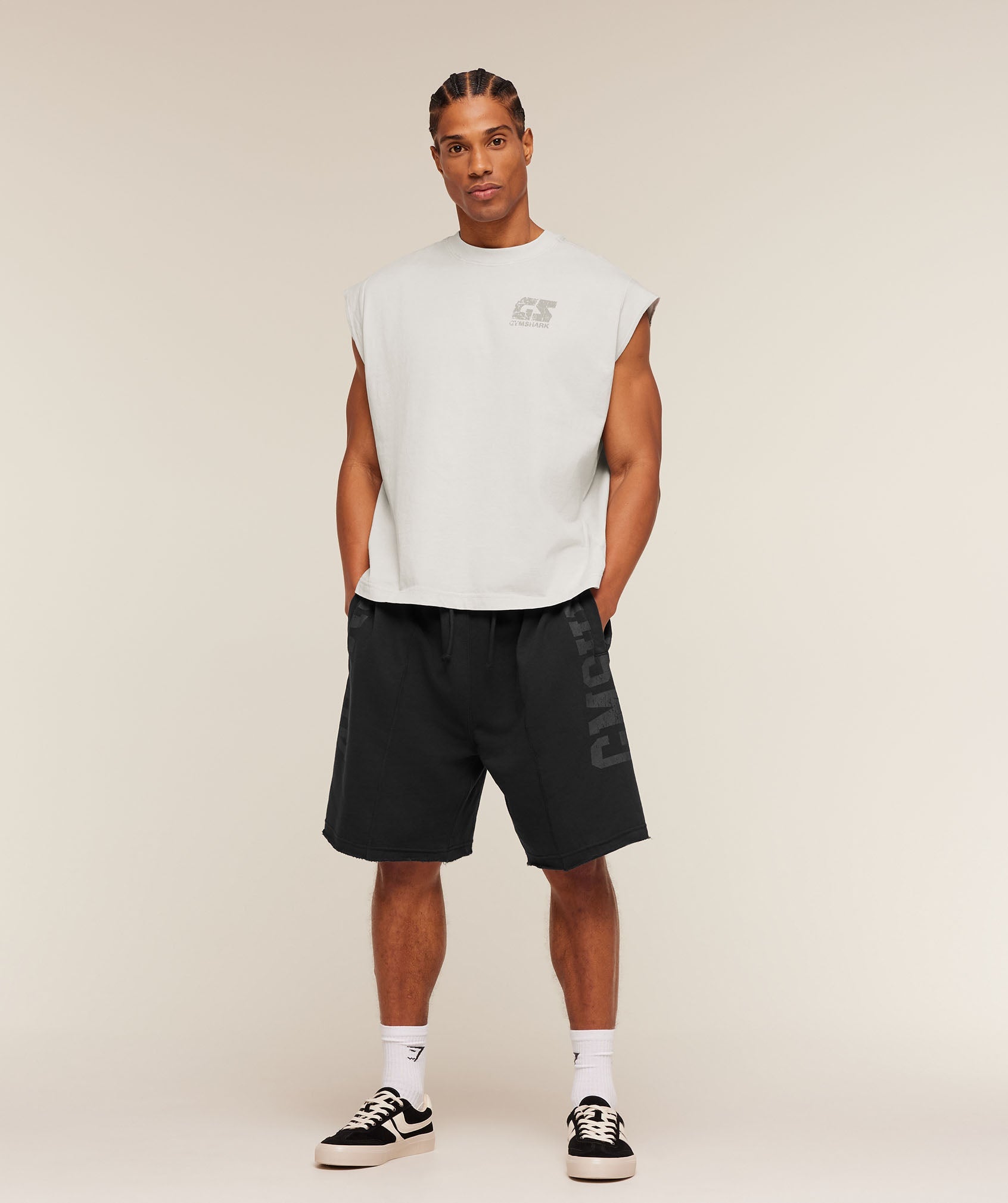 Gymshark Accent Graphic Sweat Shorts Black