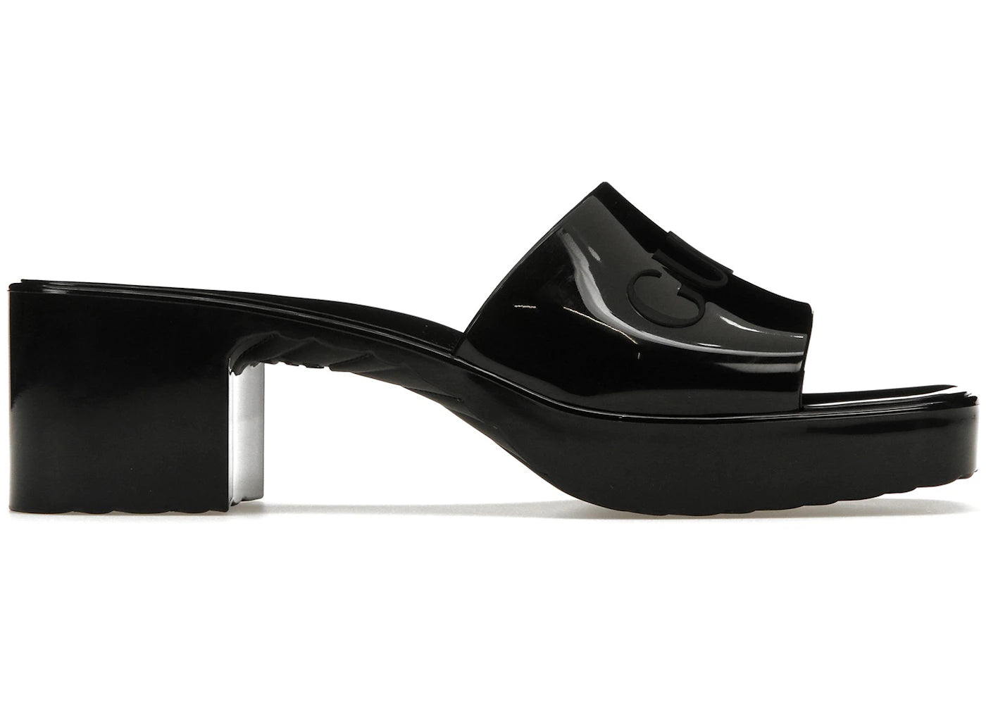 Gucci 60Mm Slide Sandal Black Rubber