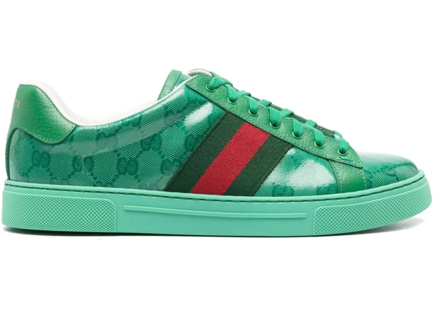 gucci ace gg crystal canvas green