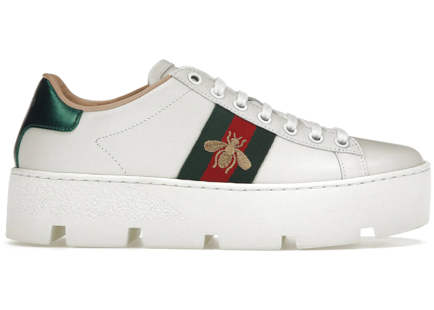 gucci ace platform white