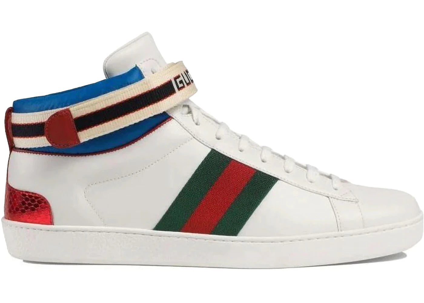 gucci ace stripe high-top white