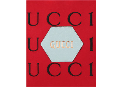 Gucci Aria 100Th Anniversary Embroidered Tote Red