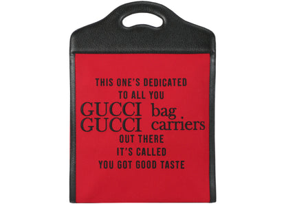 Gucci Aria 100Th Anniversary Embroidered Tote Red
