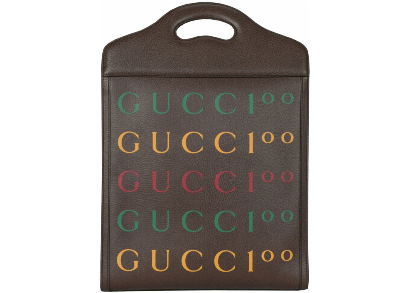 Gucci Aria 100Th Printed Anniversary Tote Brown