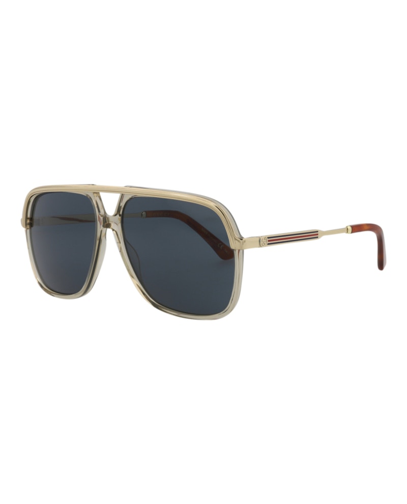 Gucci Aviator Sunglasses Brown/Gold/Blue (Gg0200S-30001807-004)