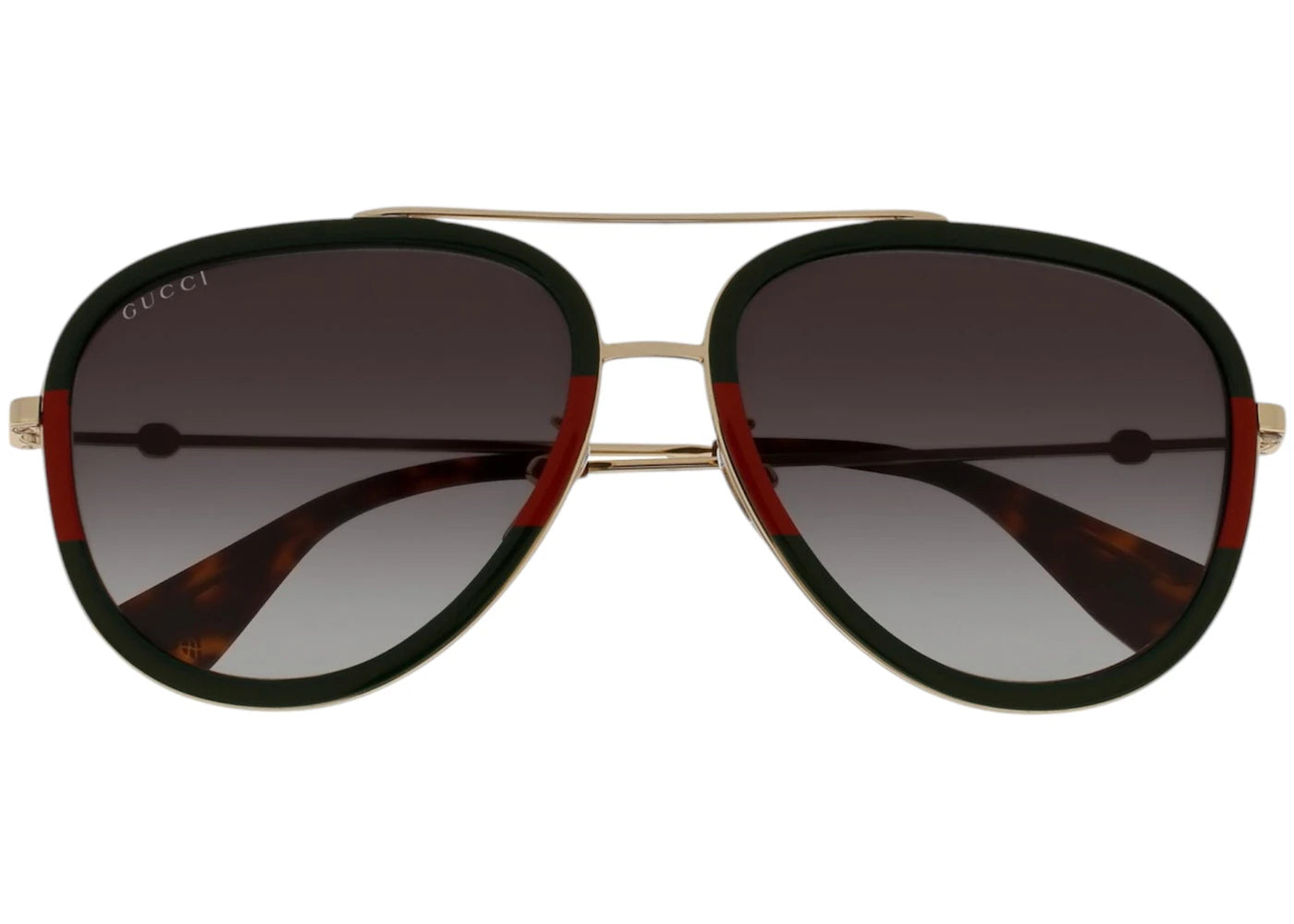 Gucci Aviator Sunglasses Gold Green Gg0062S-003-57