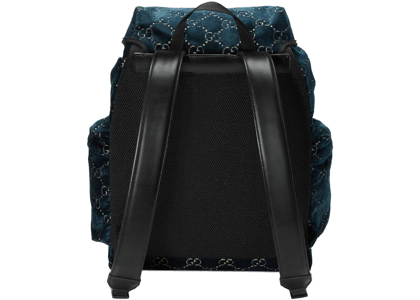 gucci backpack gg velvet medium blue 