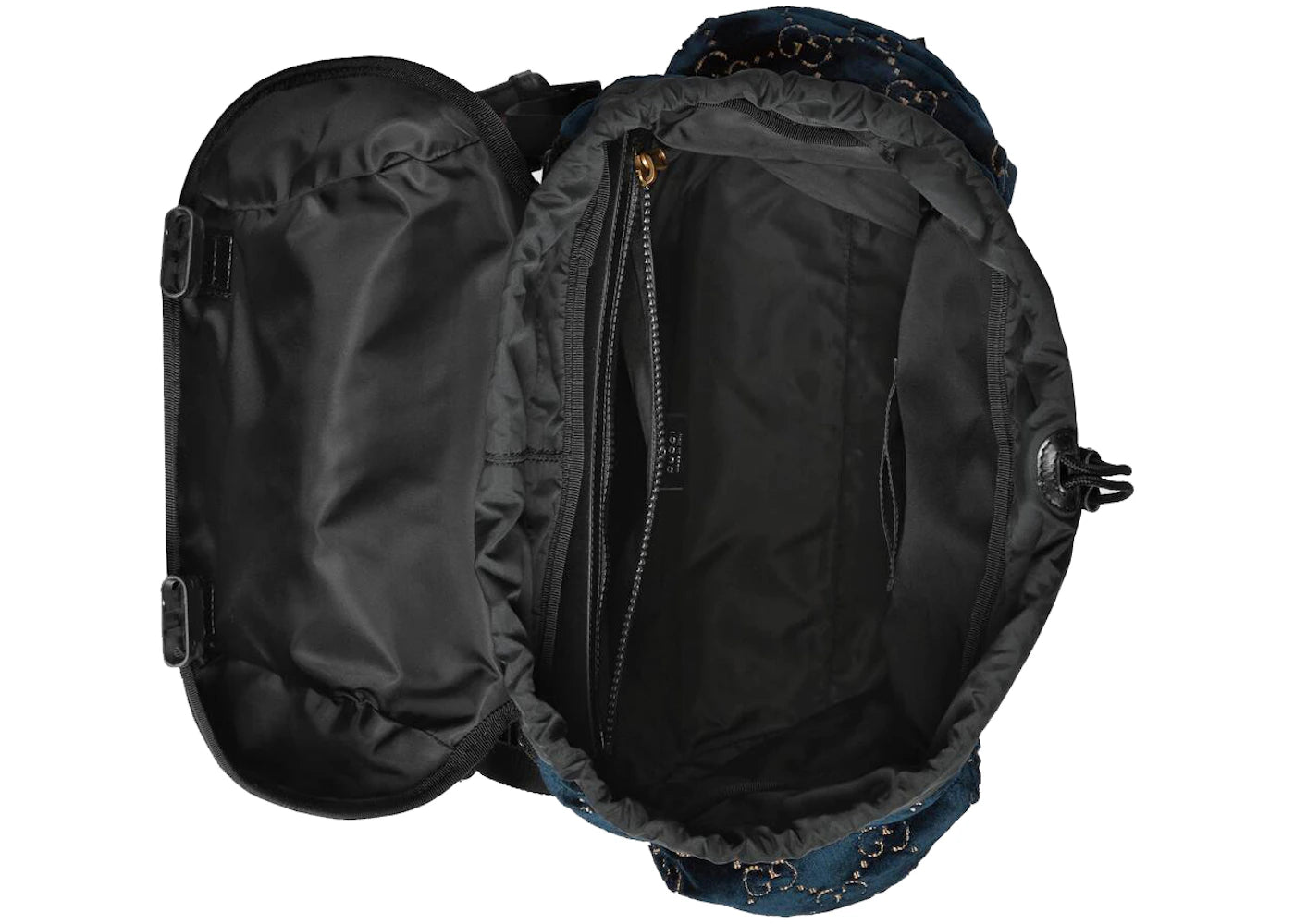 gucci backpack gg velvet medium blue 