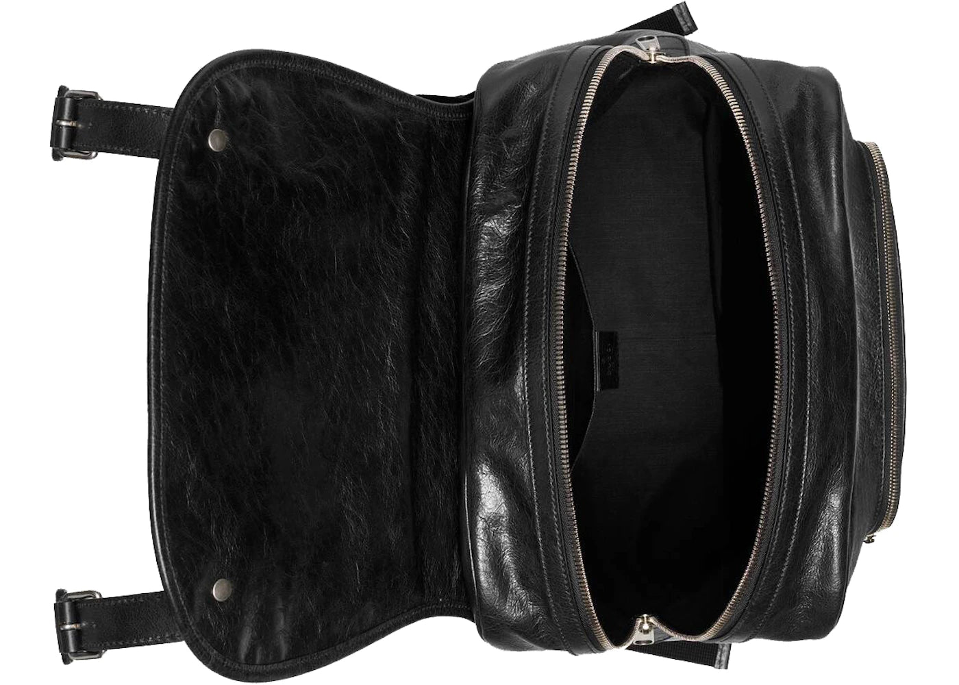 gucci backpack soft leather medium black 