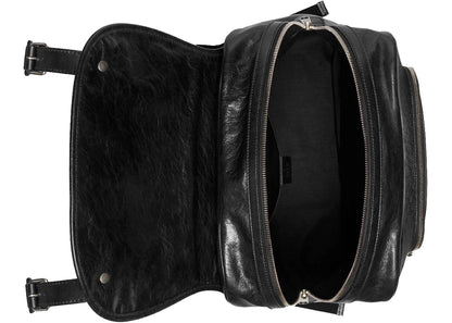 gucci backpack soft leather medium black 