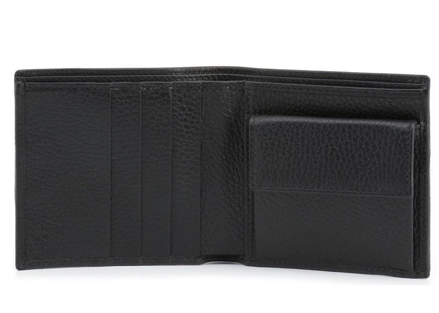 Gucci Bifold Wallet Gg Nylon With Coin Pouch Black