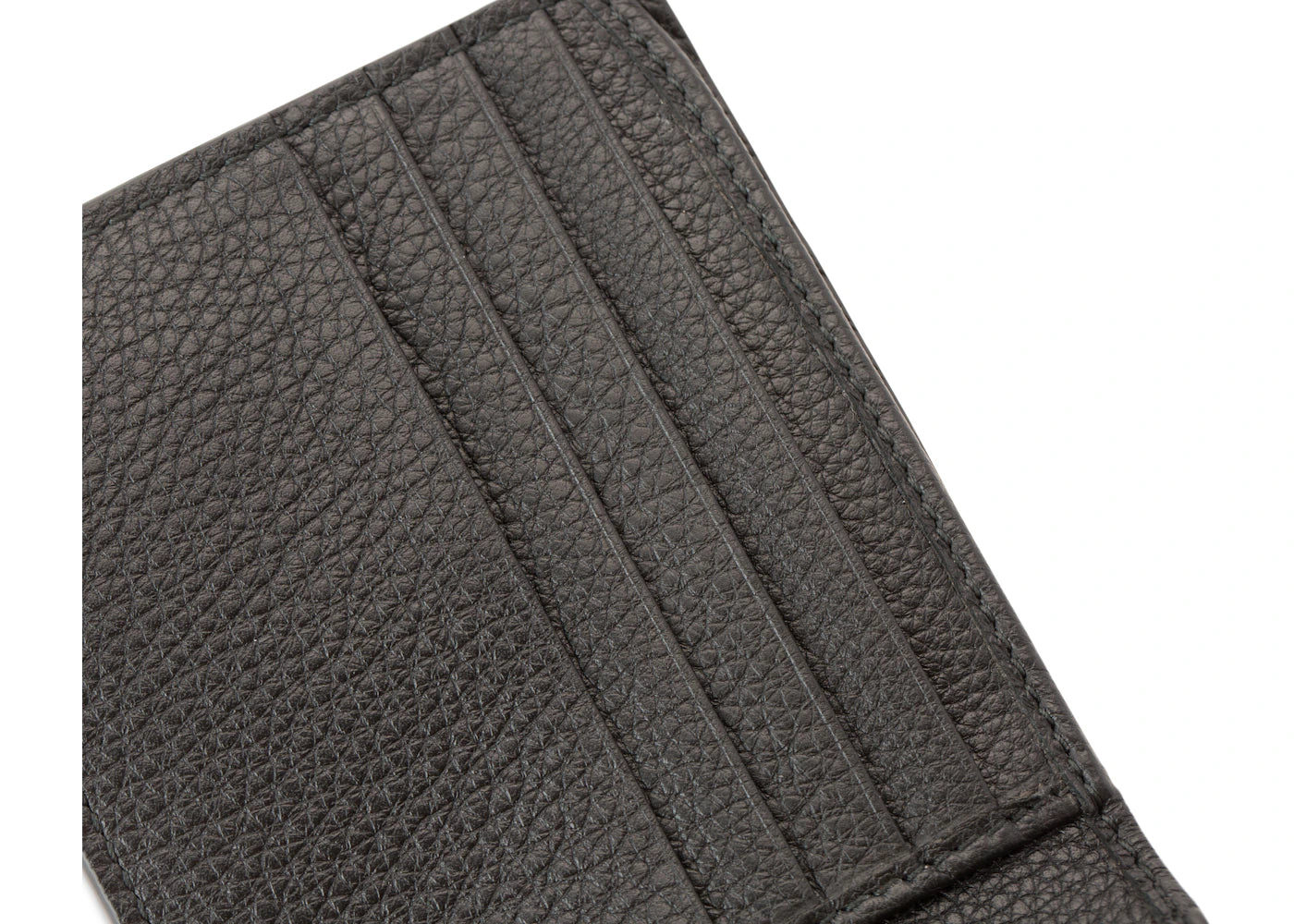 gucci print bifold wallet leather (8 card slots) black 