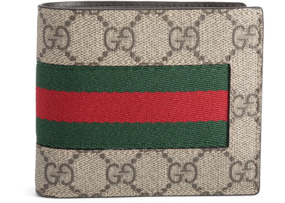 Gucci Bifold Wallet Gg Supreme Web Brown